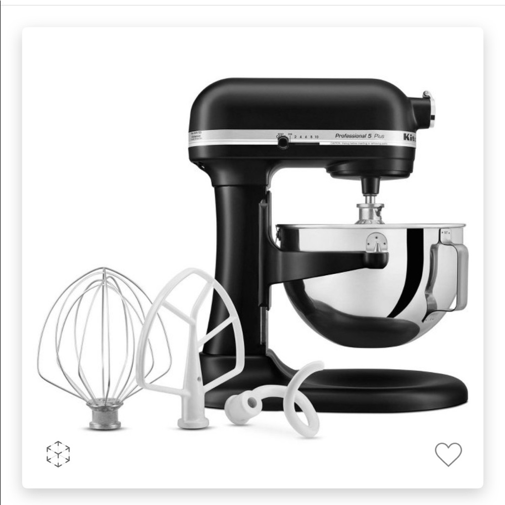 NIB/NWT Kitchenaid Pro 5+ 5 Qt Mixer Black Matte